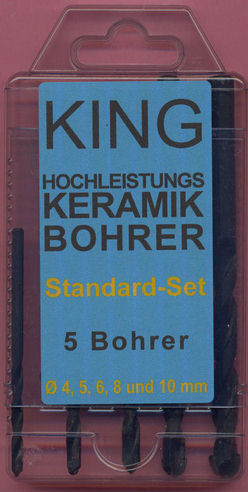 KING Hochleistungs-Keramikbohrer Standard-Set