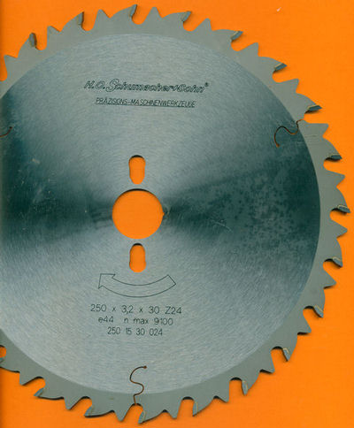 H.O. Schumacher+Sohn Hartmetallbestücktes Zuschneidsägeblatt Typ LWZ Ø 250 mm, Bohrung 30 mm