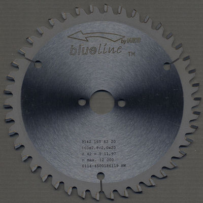AKE blueline Aluminium-Kreissägeblatt HW negativ Ø 160 mm, Bohrung 20 mm 