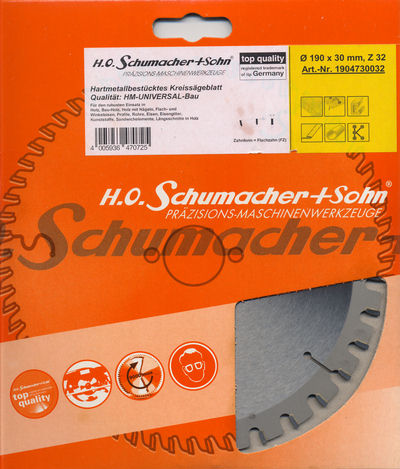 H.O. Schumacher+Sohn Universal-Bau-Kreissägeblatt